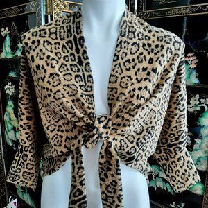 🤗HP 🤗Chico's Tie Front Animal Cardi